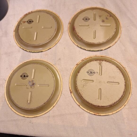 Budweiser Beer Breweriana Metal Coasters Mancave Bar Set Of 4 Official Product - Picture 6 of 7